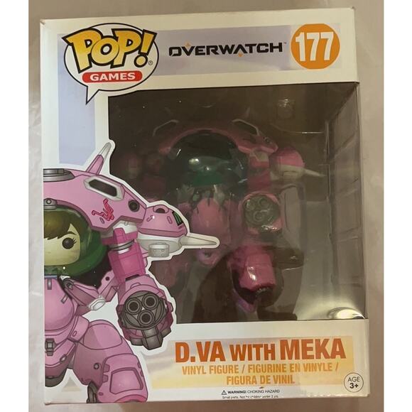 Funko POP! Games Overwatch D.Va with Meka Vinyl Figure #177 PINK - Picture 1 of 11